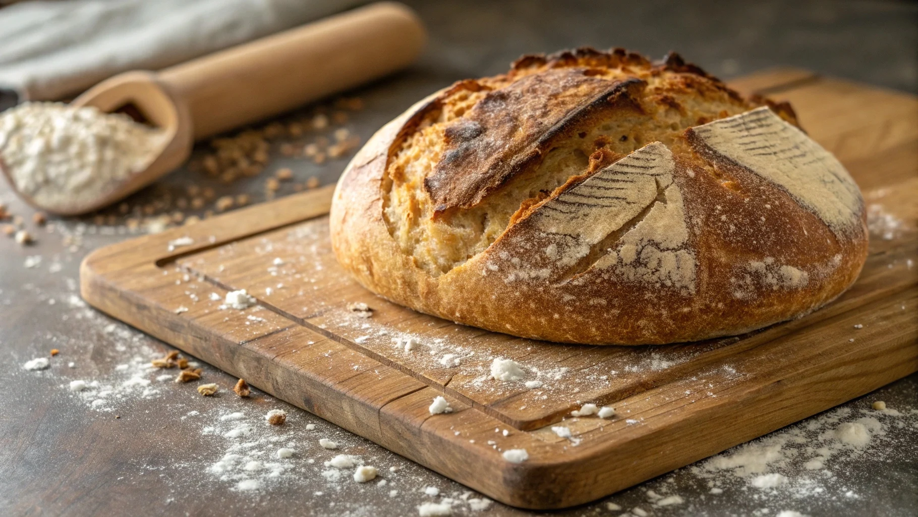 perfect sourdough loaf with a rustic crust